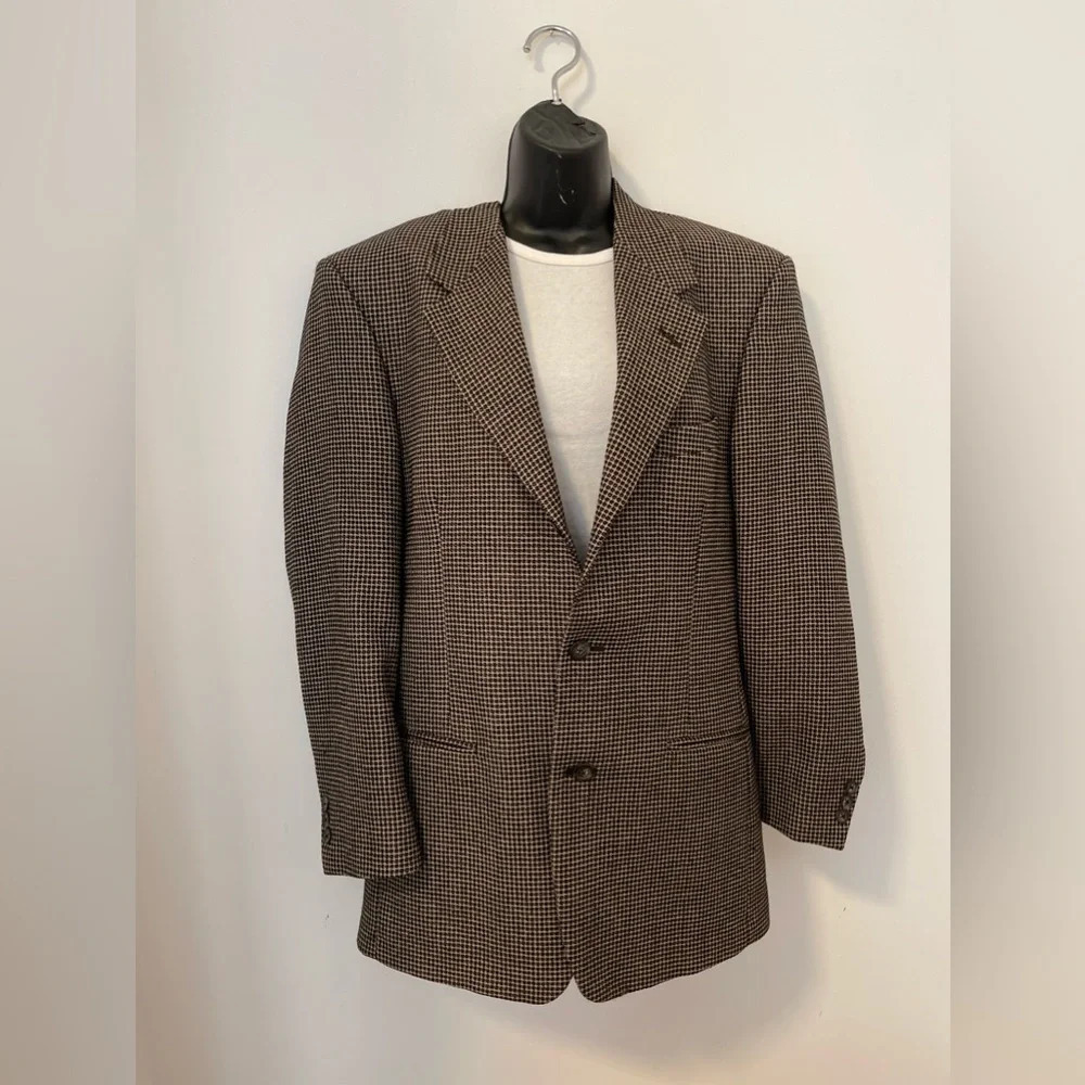 Pierre Cardin Vintage Blazer Check Pattern Unisex/Mens/Womens